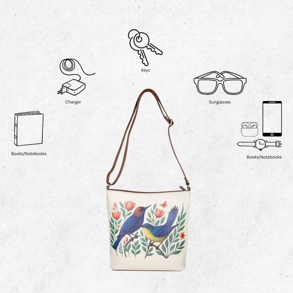 Printed Leather Crossbody Bag –Sling & Over the Shoulder Bag for Women-Daily Use - Picture 4 of 9